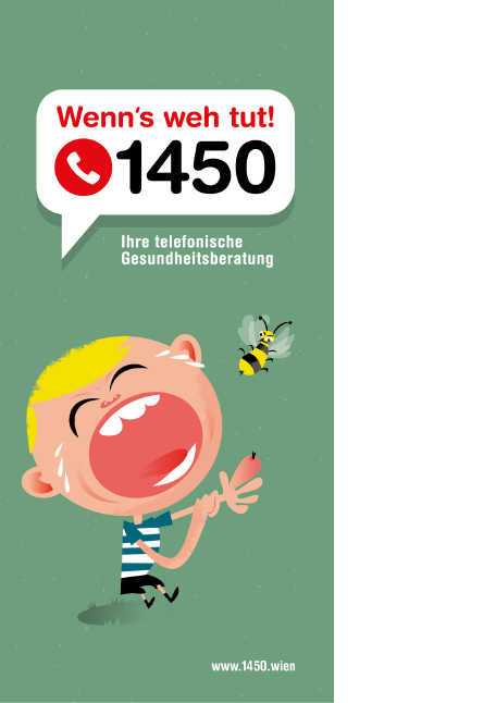 Folder: Wenn’s weh tut – 1450 Ihre telefonische Gesundheitsberatung